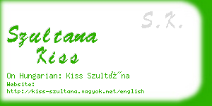 szultana kiss business card